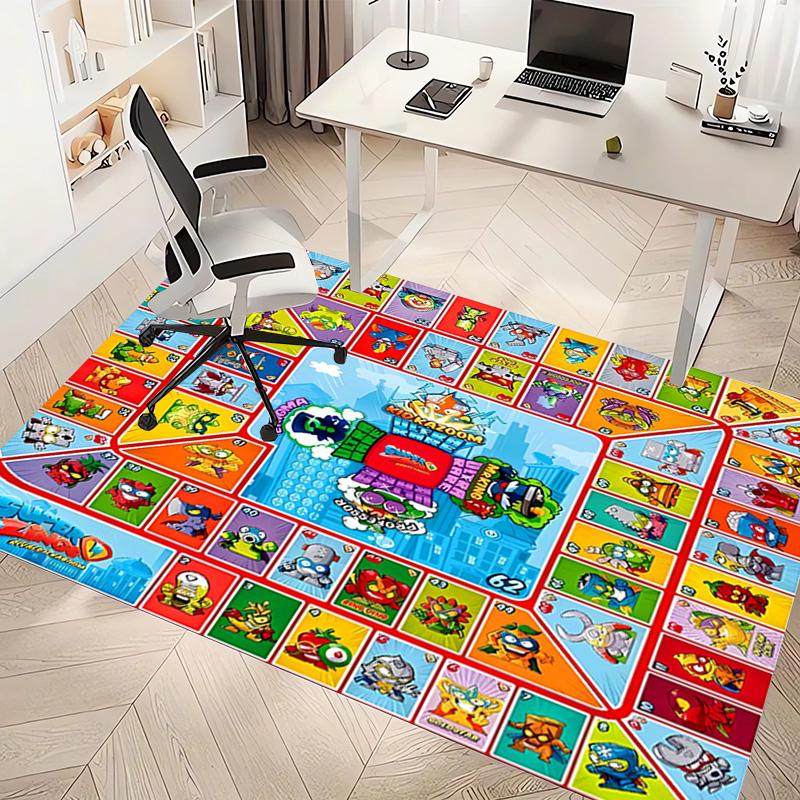 1pc Superthings1 Print Area Rug - Soft, Washable Non-Slip Indoor Mat, Living Room, Home Office Decorative Rug,Office Decorative