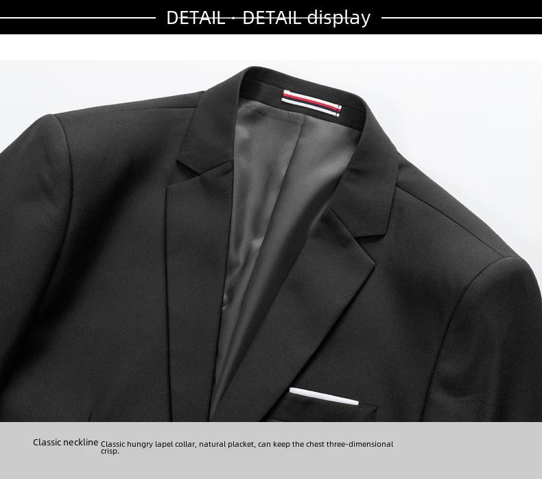 Мужской деловой повседневный однотонный пиджак - Коллекция весна/осень 2024