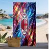 Пляжное полотенце с принтом AC Milan, быстросохнущее, мягкое, портативное, большое, прямоугольное, пляжное покрывало для путешествий, бассейна