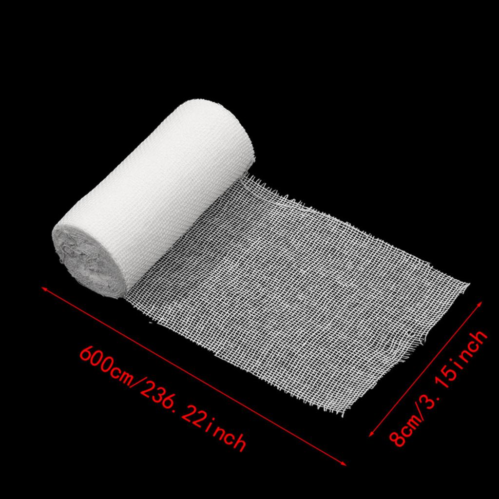 1PC White DIY Bandage Gauze Scarecrow Mummy Party Haunted House Halloween Decoration Gauze Prop Nursing Emergency Care First Aid Kit Accessory