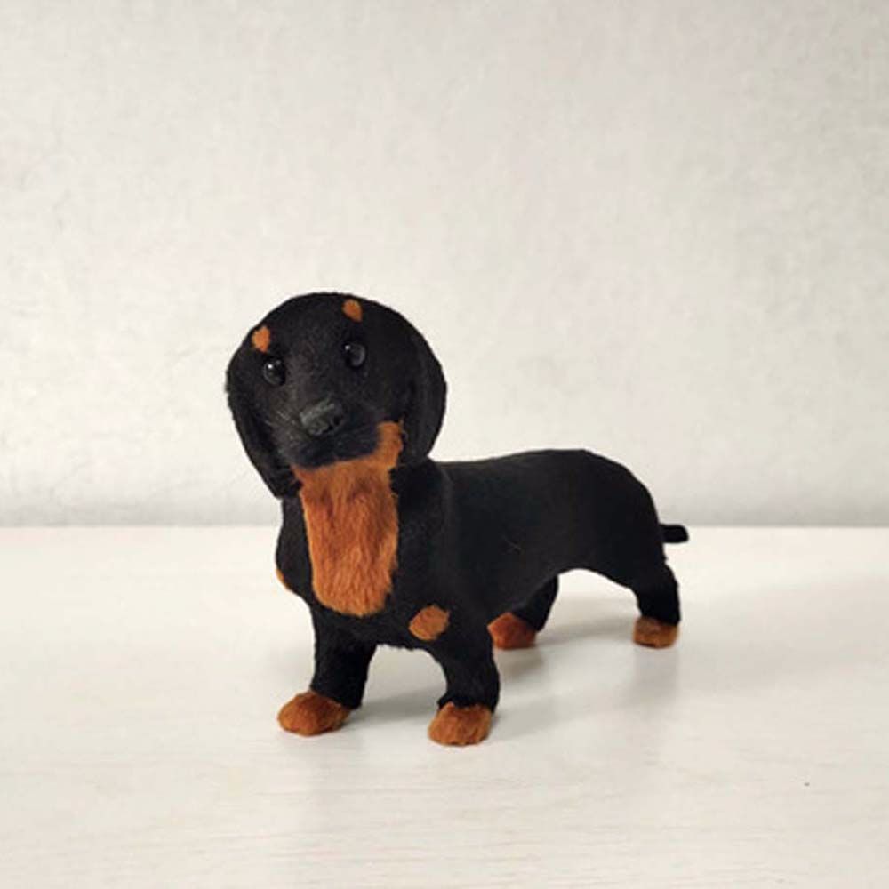 Emulational Child Gift Puppy Handcrafted Realistic Pet Animals Dog Model Dachshund Simulation Toy