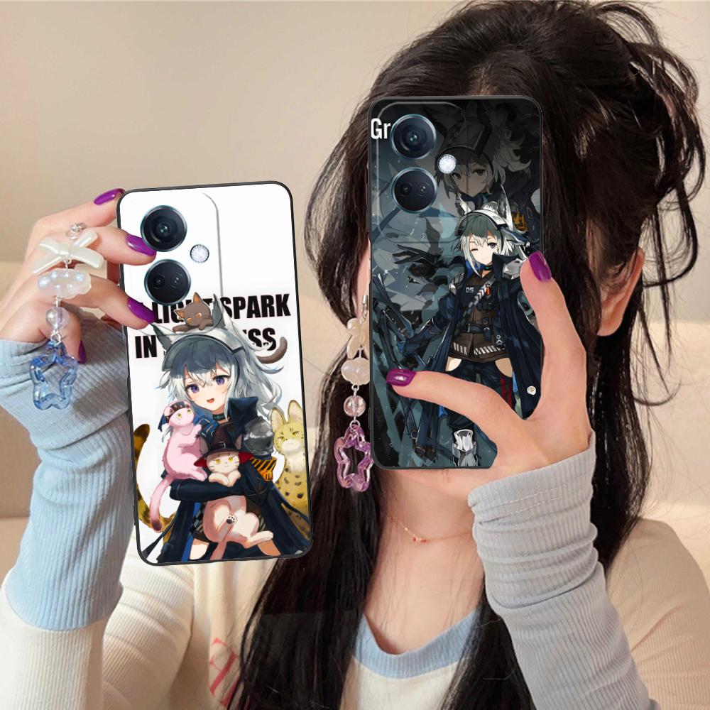 Arknights Grani Матовый ТПУ Чехол для Мобильного Телефона для OPPO Reno 14 13 12 11 10 9 8 7 6 5 F T Pro 5G Цветной Печатный Чехол