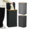 Slim Laundry Hamper Dirty Clothes Basket with Lid Large Capacity Handle Design Foldable Multi-Functional Clothes Basket Bin