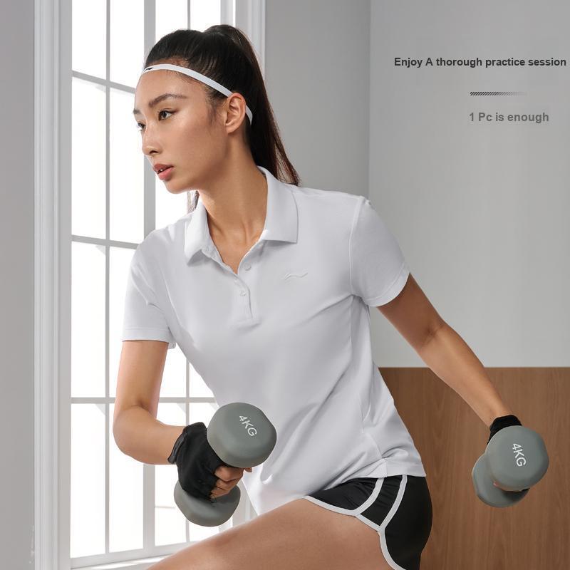 Li-Ning Повседневная спортивная рубашка-поло Fitness Series для женщин, светло-фиолетовый APLU256-2