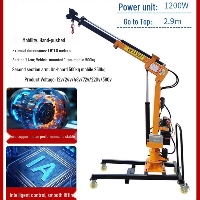Mobile Electric Hydraulic Mini Crane