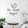 28*30cm Hi Good Night Sticker Black & Gold Color Kids Room Bathroom Decorative Vinyl Wall Art Decal