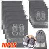 3/5/10pcs Shoes Storage Bag Closet Organizer Non Woven Travel Portable Bag Waterproof Pocket Clothing Classified Draw Hanging Bag