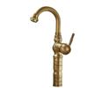Antique Carved Bathroom Faucet Basin Faucets Brass Hot & Cold Bathroom Sink Faucet Deck Mounted Lavotory Faucet Mixer Water Tap