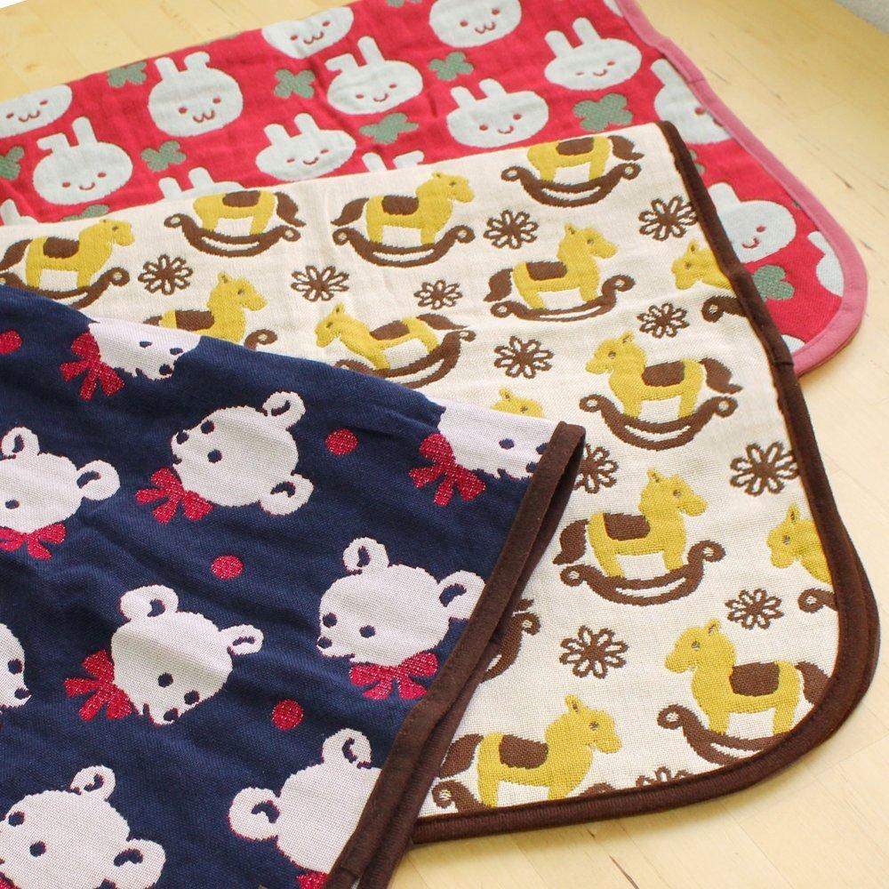hiorie Made in Japan Gauze Baby Quarter Polar Bear Baby Gauze Baby Gift (Hiorie) 5-Layer Blanket, Size, Design, Blanket,