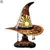 Witch Hat Lamp LED Night Light Soft Glow Battery Powered Handmade Gothic Wizard Hat Shape Light Bedside Lamp Decoration