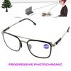 Clara Vida Double Bridged Antislip Nose Pad Oversized Photochromic Progressive Reading Glasses +1 To +4