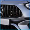 AABIF1 1PCS Car Front Grille Badge Sticker Accessories AMG Emblem For Mercedes Benz GLC A B C E Class W204 W205 W212 W213 GT AMG