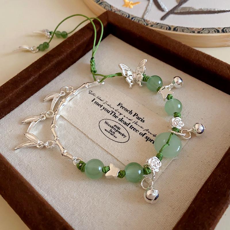 Женский роскошный браслет из натурального камня с бусинами, лидер продаж 2024 года - этнический китайский стиль