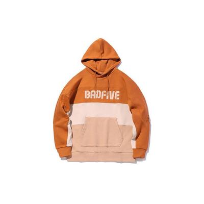 Баскетбольная серия Li Ning Badfive Color Block Casual Loose Pullover Hoodie Men Hoodies Amber-Brown AWDQ501-1