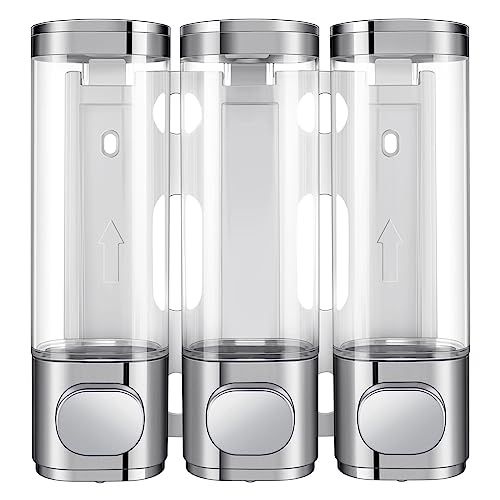 Настенный дозатор и органайзер для душа для ванной комнаты 3-в-1 - можно использовать для шампуня, кондиционера, лосьона для тела, мытья тела, ванной комнаты