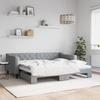 VidaXL Daybed with Pull-out Bed Light Grey 90x190 Cm Fabric 3197436