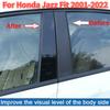 6 шт. Накладка на стойку кузова (B, C, D, BC) для окон двери автомобиля Honda Jazz Fit GD GE GK GS GR 2001- Зеркальный эффект ПЭТ-наклейка