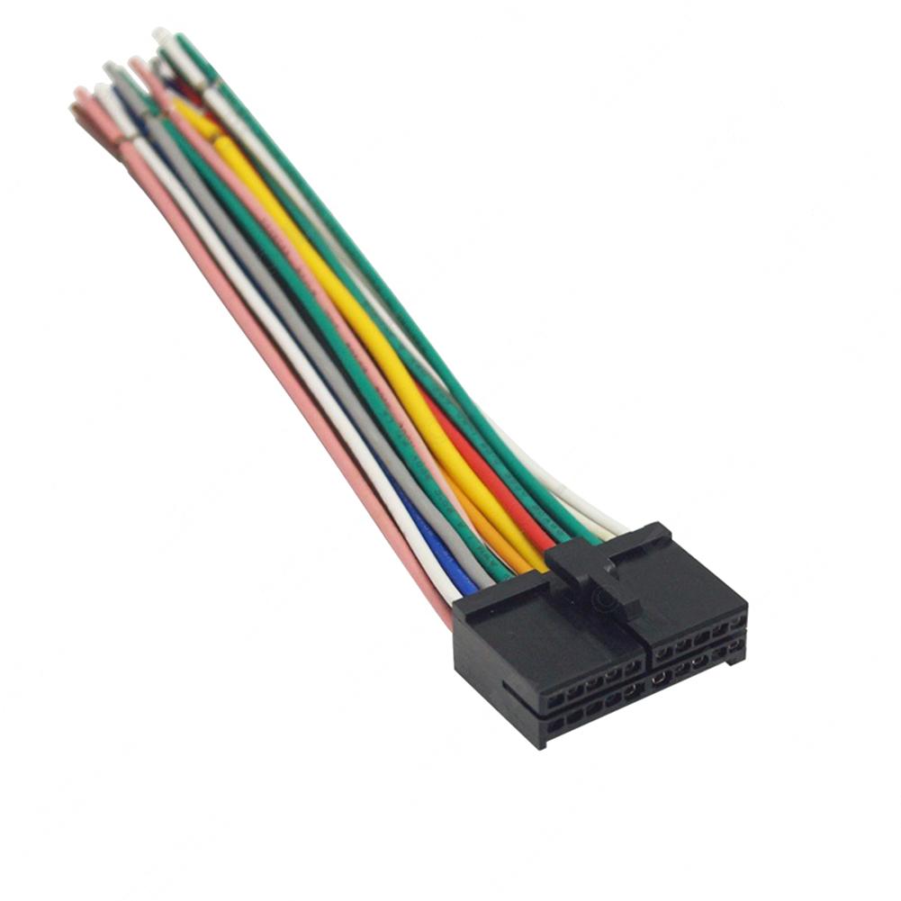 Автомобильный радиоприемник, жгут проводов, 20-контактный аудиоадаптер, соединительный кабель для CD, DVD, Т-образный разъем, шнур питания, модифицированные детали, аксессуары