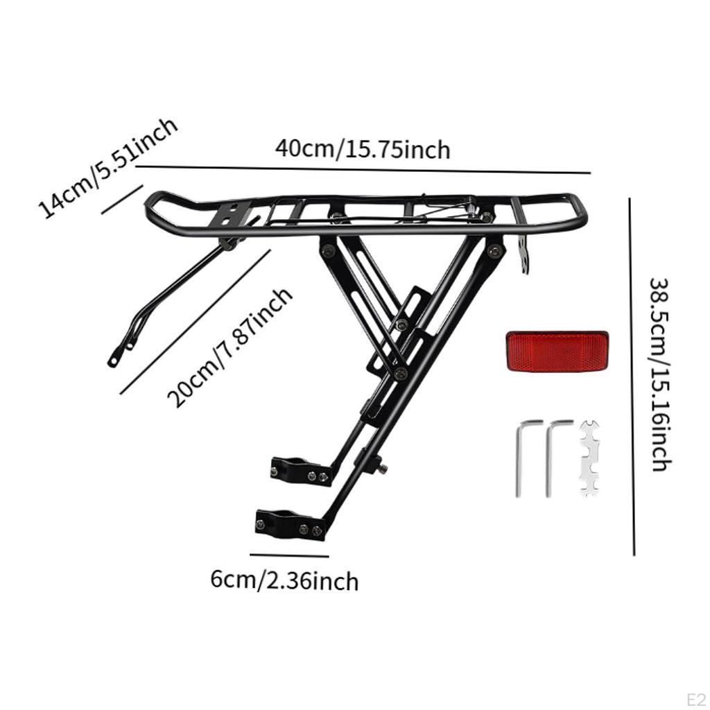 Bicycle Luggage Carrier Rack Rear Bike Tailstock Holder Cargo