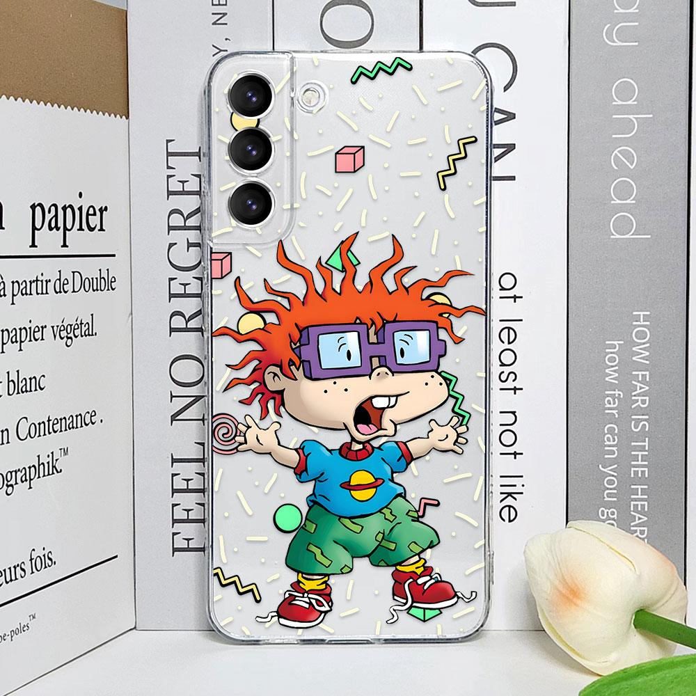 Мультяшный Забавный R-Rugrats Чехол для Телефона для Samsung Galaxy S25 S24 S23 Ultra S22 Plus S21 S23 FE Прозрачные Мягкие Чехлы Fundas Coque