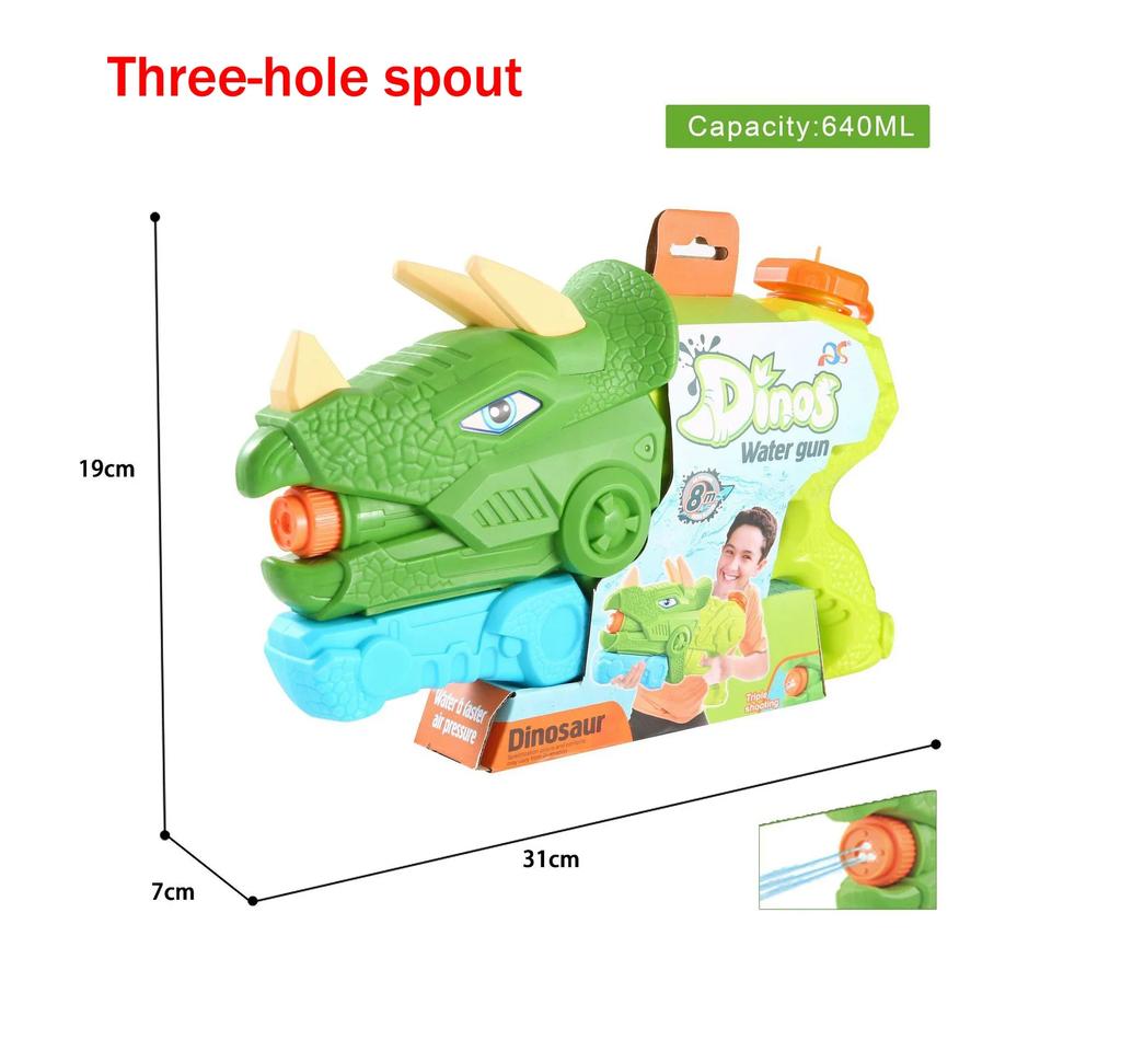 Водяной пистолет, детский уличный динозавр, выдвижной пористый большой объем, летний бассейн, пляжная игрушка, игра в погоню XPY