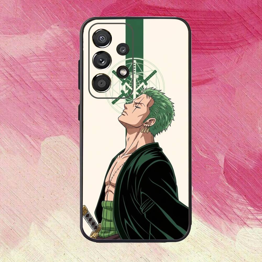 Чехол для телефона с аниме One P-Pieces Z-Zoro для Samsung S25, S24, S21, S22, S23, S30, Ultra, S20, Plus, Fe, Lite, Note, 10, 9, 5G Черный