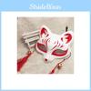 Stylish Japanese Anime Half Face Fox Mask With Artistic Handdrawn Details For Halloween And Cosplay
