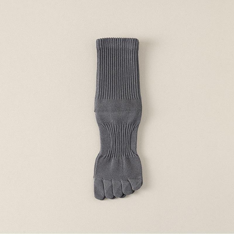 Мужские весенне-осенние однотонные носки-трубки с пятью пальцами, 10A, антибактериальные, дезодорирующие, влагоотводящие, бесшовные