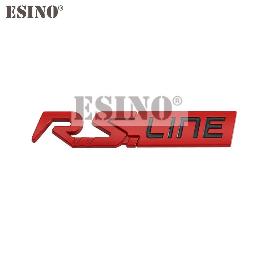 Car Styling 3D Metal Chrome Zinc Alloy Emblem Badge for Renault RS Line Clio Captur Megane Kadjar Arkana Koleos Sandero Safrane