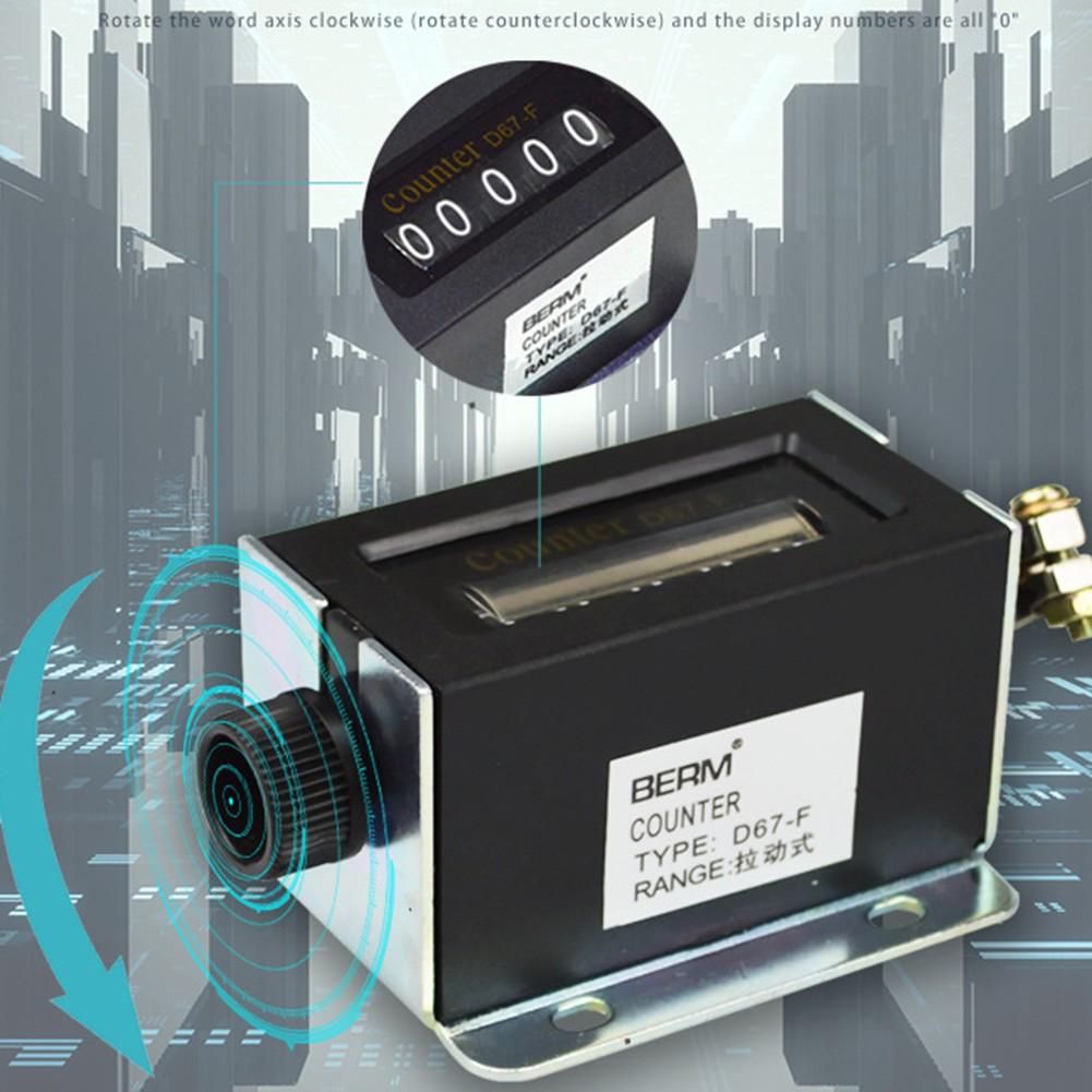 5 Digit Display Manual Hand Tally Counter Resettable Mechanical Clicker