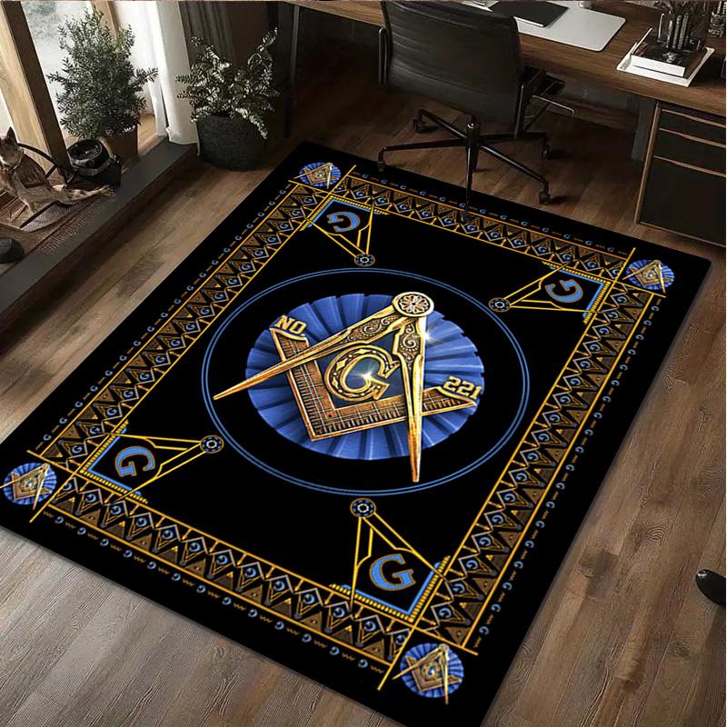 Freemason 1Pc Print Rug - home decoration Carpet For Living Room Bedroom Flooring Computer Chair Area Rug