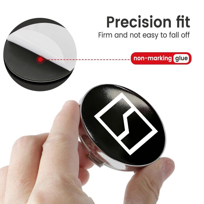 AAZN1 4Pcs 56mm Car Wheel Hub Center Cap Aluminum Metal Logo Sticker For Zeekr X 001 009 007 7X 2022 2023 2024 EV 2021-2023 Krypton