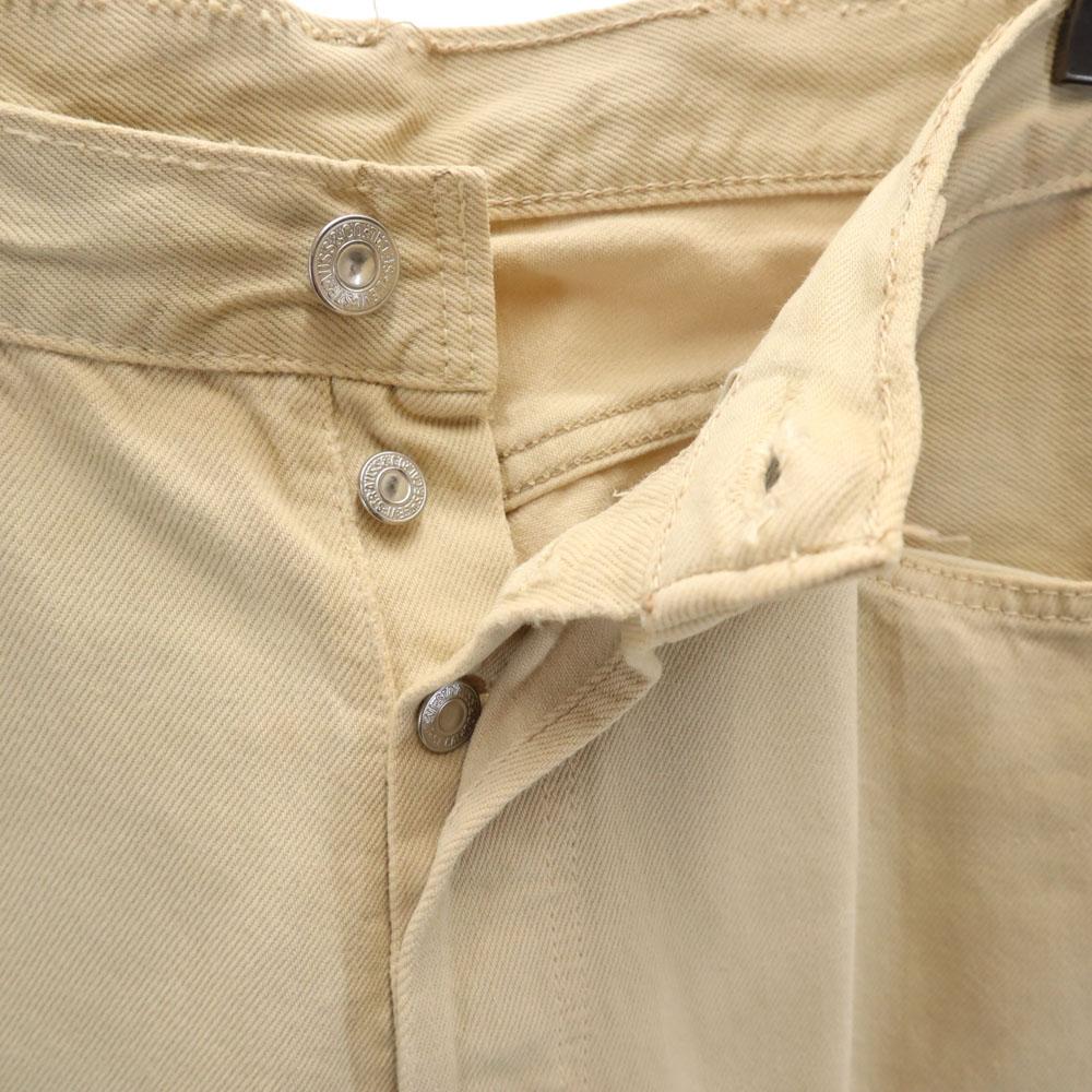 Levi's 90-е 501 евро прямые Хлопковые брюки w30 бежевые На пуговицах Мужские Б/у