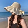 Женская элегантная вязаная шляпа от солнца с бантом, дышащие летние рыбацкие шляпы, уличный солнцезащитный козырек и солнцезащитный крем, модная панама весна/лето