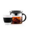 BODUM Bistro Nouveau Teapot, 1000ml, Tea Maker, Black Tea, Green Tea, Chinese Tea, Herbal Tea, Fruit Tea, Plastic Filter, Glass Beaker, Dishwasher