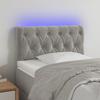 VidaXL LED Headboard Bedroom Furniture Single Bed Accessory Headboard Bed Frame Interior Light Grey 3121978
