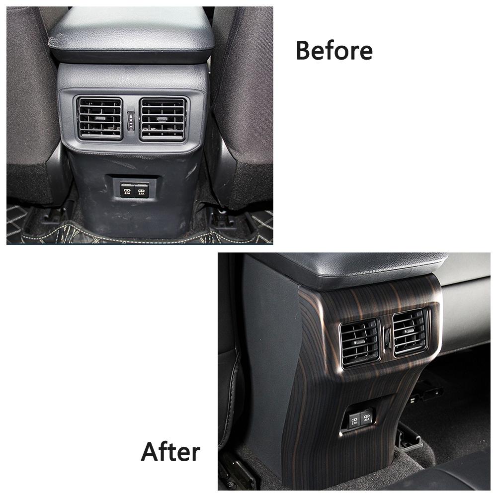 Для Toyota Rav 4 Rav4 5 Gen 2019-2024 Внутренняя центральная консоль Ящик для хранения Ящик для подлокотника Выход переменного тока Вентиляционное отверстие Задняя панель Крышка Отделка