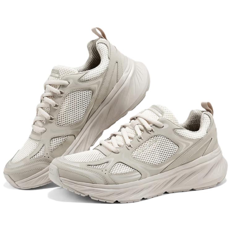 Skechers Кроссовки для бега Edgeride, удобные, универсальные, амортизирующие, прочные, низкие, повседневные, мужские, бежевые 232919-NAT
