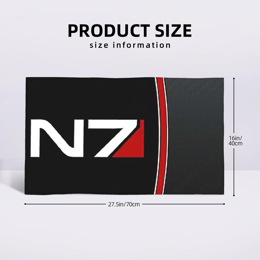 N7 Mass effect emblem Soft Face Towel Quick Dry Pool Bath Cotton Towels Breathable