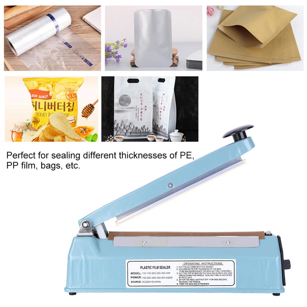 ПФС?200 300 Вт 8-дюймовый импульсный запайщик тепла Ручная запаечная машина Запайщик пластиковых упаковочных пакетов