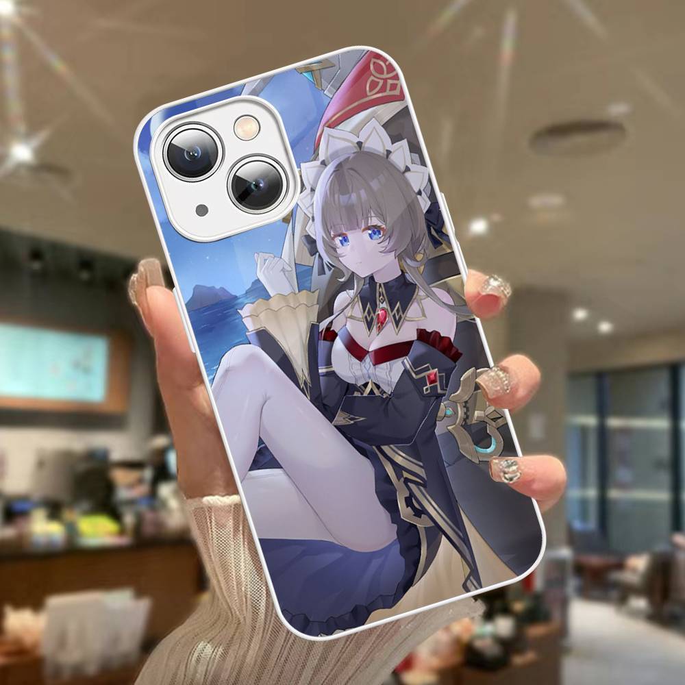 Game Genshin Impact Sandrone Tempered Glass For iphone 14 13 12 11 Pro Mini XS MAX 14Plus X XS XR Fundas