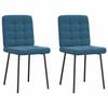 VidaXL Dining Chairs Set of 2 Blue Velvet 4101090