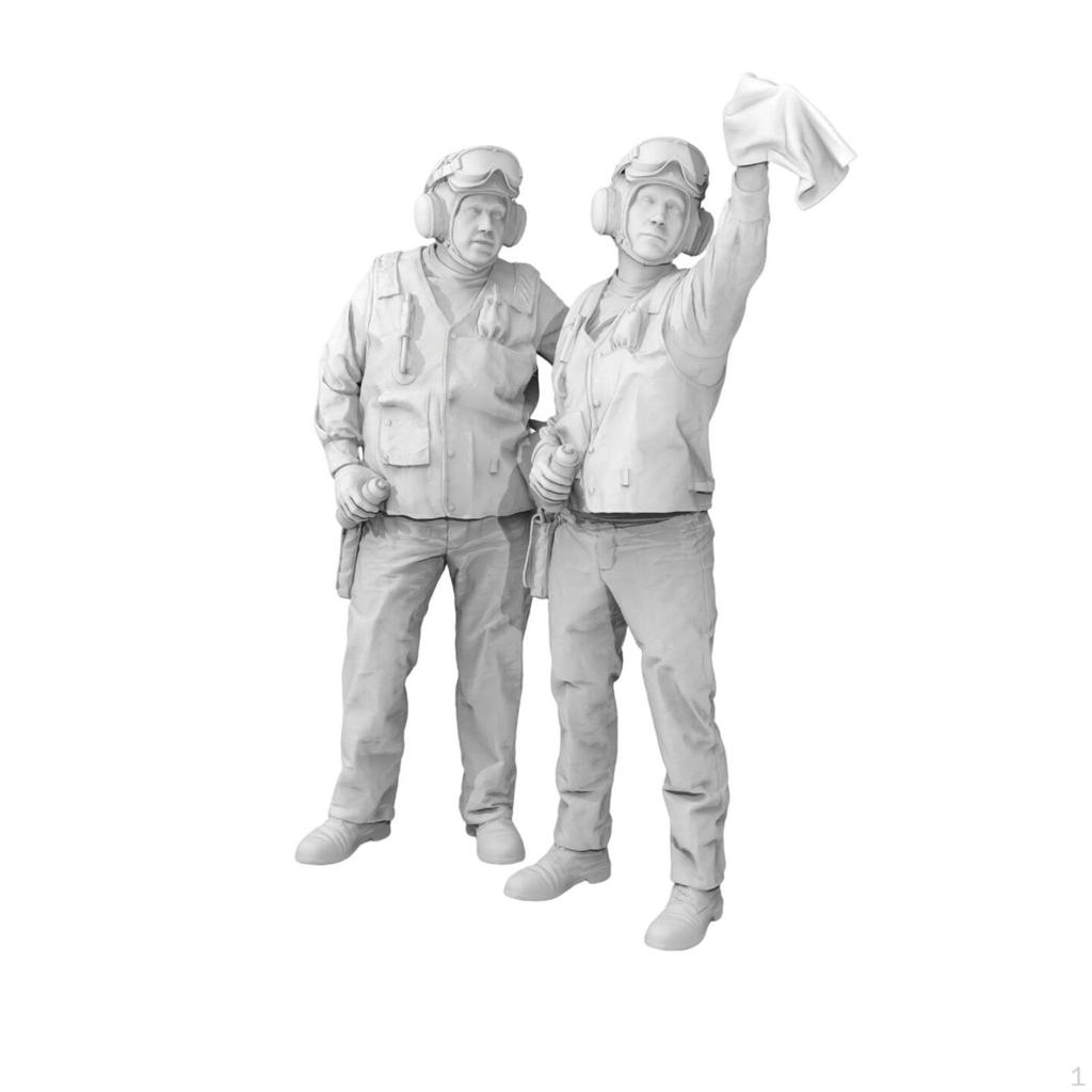 Фигурки палубной команды 1/48 1:Наземная модель в масштабе 48, несобранная, из смолы