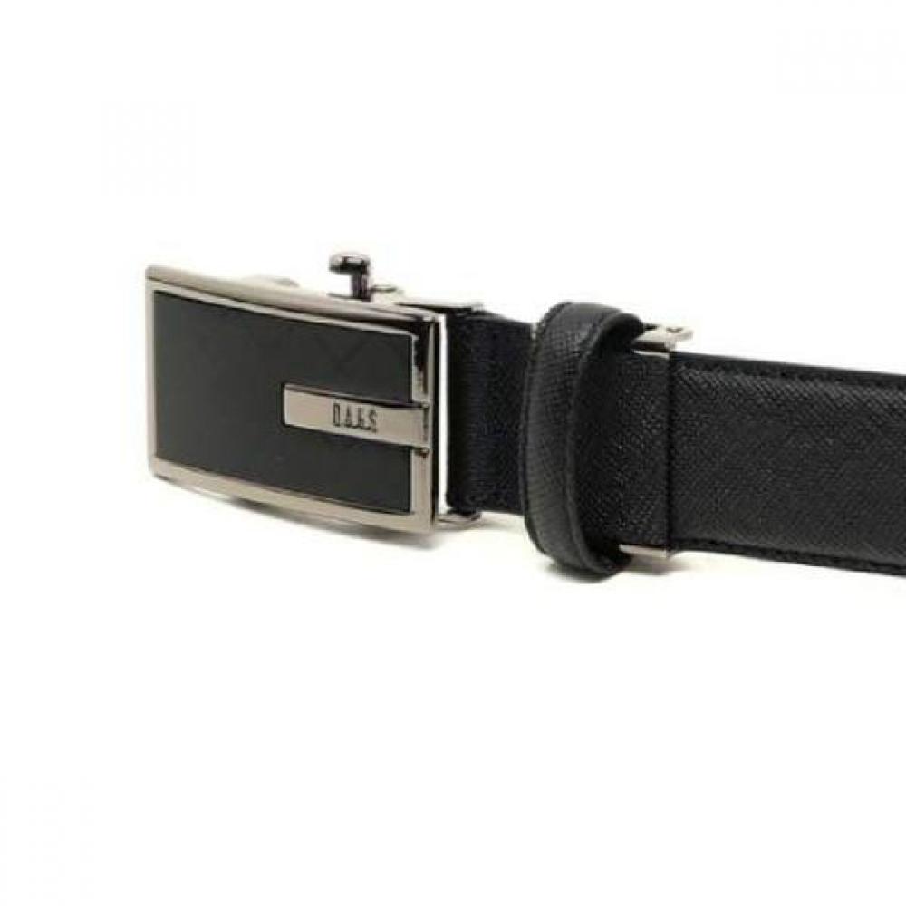 Daks Black Check Buckle Leather Automatic Belt Dbbe0f761bk