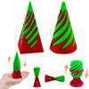 2Pcs 3D Printed Spiral Cone Toy Impossible Pyramid Passthrough Sculpture Vortex Thread