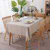 Log Wind B & B Хлопковый жаккардовый геометрический полосатый прямоугольный скатерть для кофейного столика, обеденного стола, чехол