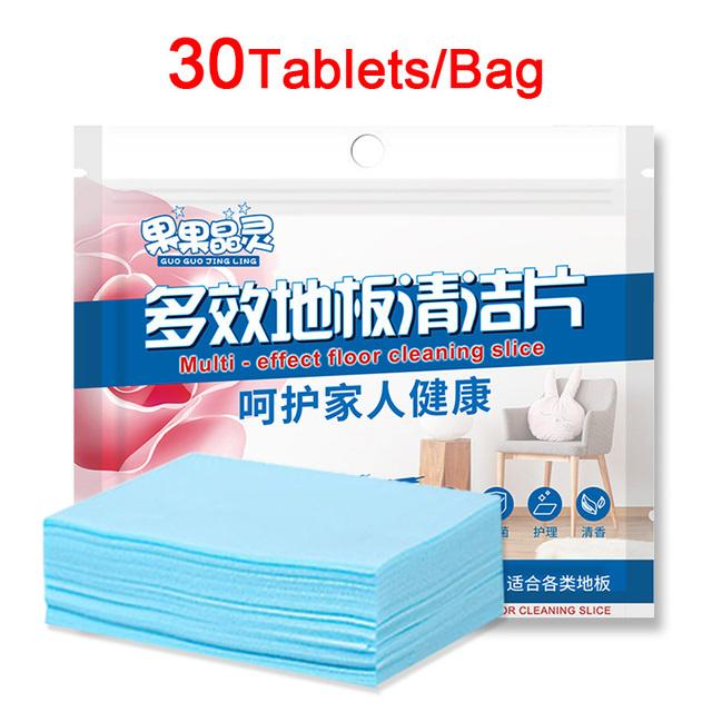 30 шт., таблетки для чистки домашнего пола, полировка деревянного пола, моющее средство для кухни, ванной комнаты, таблетки Vclean, средство для чистки плитки, белого камня