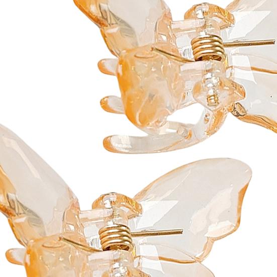 2 шт., коготь для волос для девочек, прозрачная заколка для волос в форме бабочки, плетеные волосы, мини-шпилька, прозрачная мини-заколка для плетения, головные уборы, аксессуары для волос