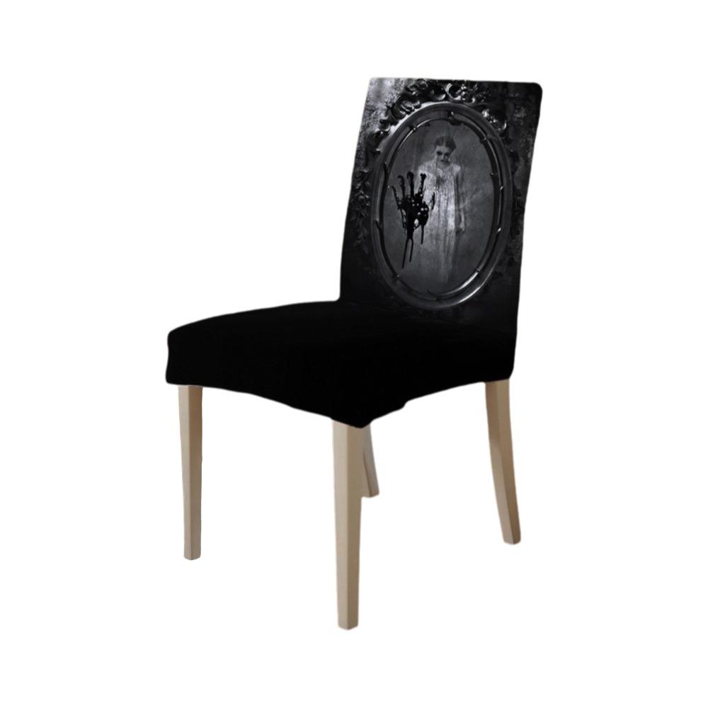 Dust-proof Scary Dining Chair Slipcovers Vintage Spooky Ghost Chair Protector Halloween Party