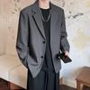 2025 Men Handsome Casual Blazers Men Leisure Loose Suit Jackets Trendy Male Daily Streetwear All-Match Korean Suit Black Blazer